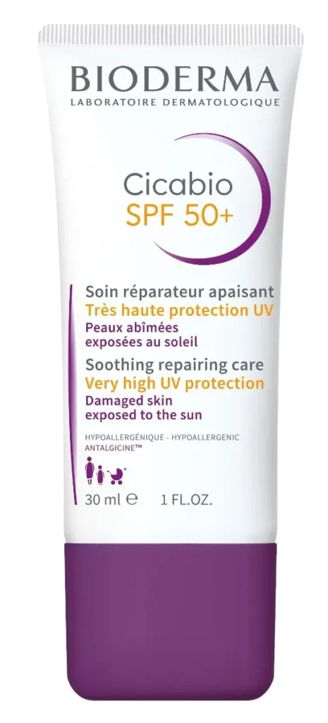 Биодерма Цикабио Възстановяващ крем при кожни увреждания SPF50+ 30 мл