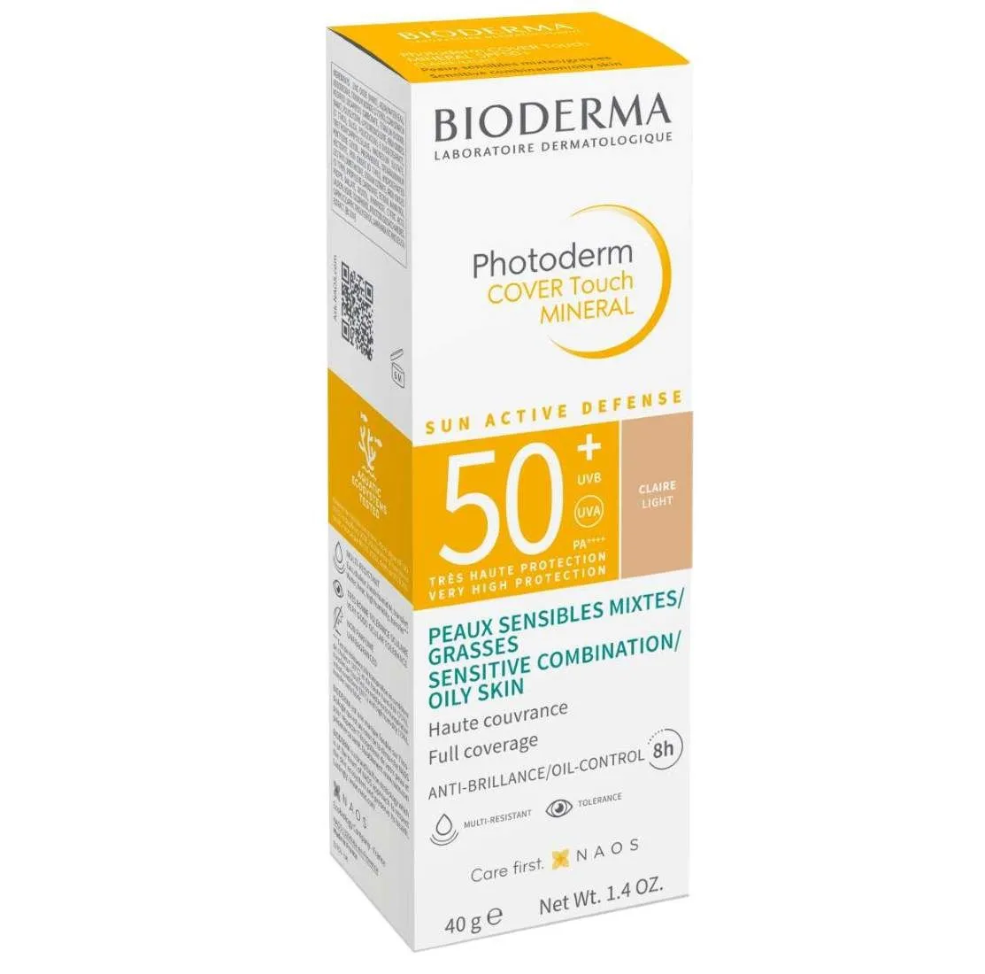 Биодерма Фотодерм Кавър Тъч Минерален слънцезащитен тониран крем SPF50+ Светъл нюанс 40 мл