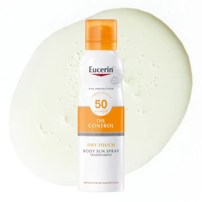 Юсерин Сън Сензитив Протект Прозрачен слънцезащитен спрей SPF50+ 200 мл