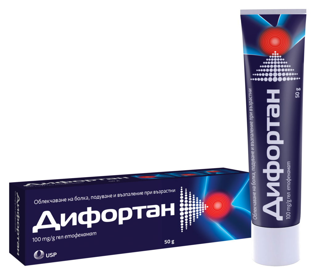 Дифортан гел за облекчаване на болка 100 мг/ г 50 г ЮСФармация