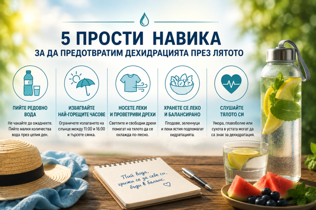 Дехидратацията през лятото: симптоми, превенция и кога са необходими електролити 2 5 прости навика