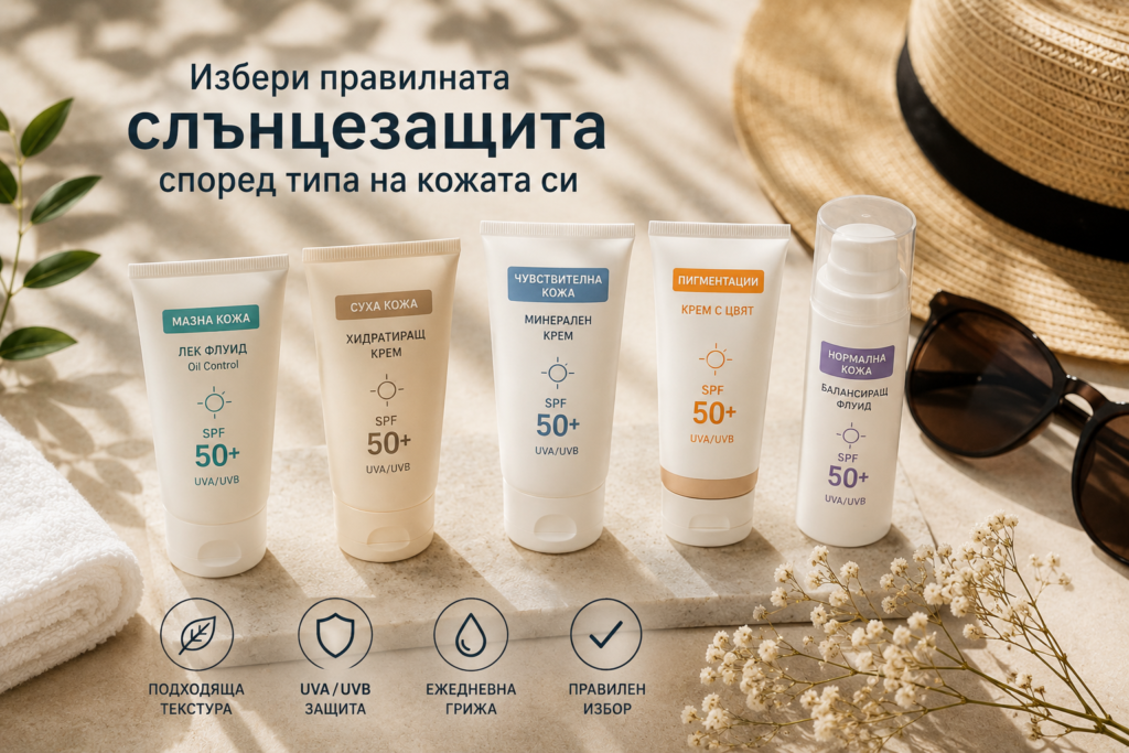 Слънцезащита за лице според типа кожа - практично ръководство за правилен избор 2 Видове слънцезащита